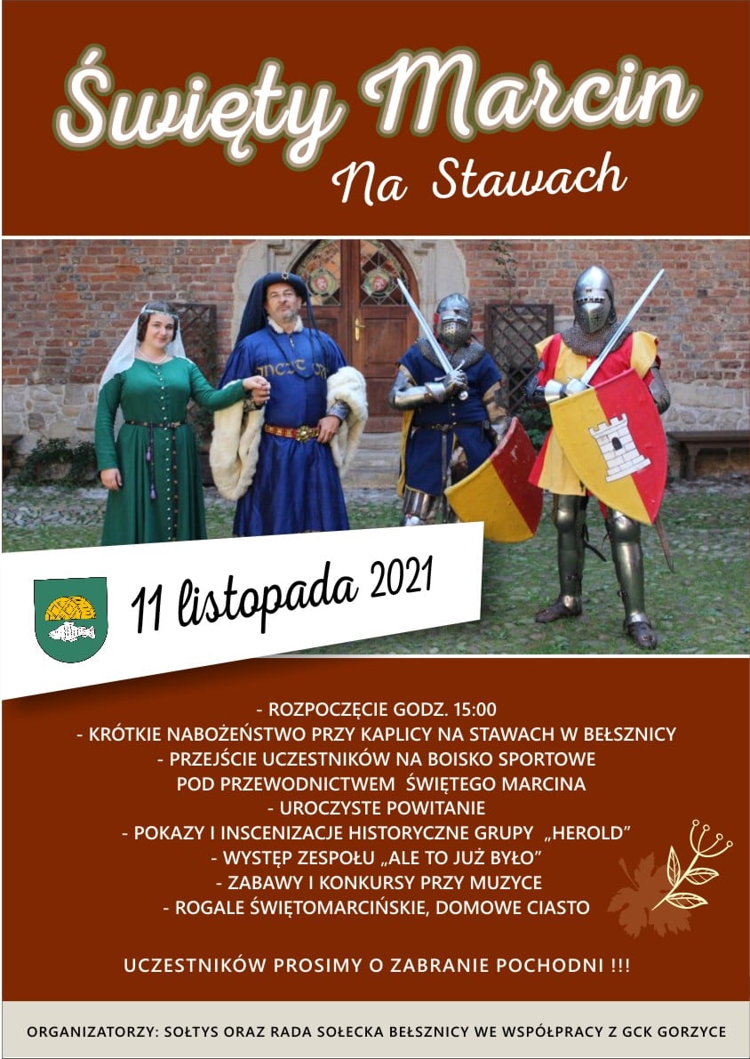 Plakat zachęcający do udziału w imprezie plenerowej w Bełsznicy